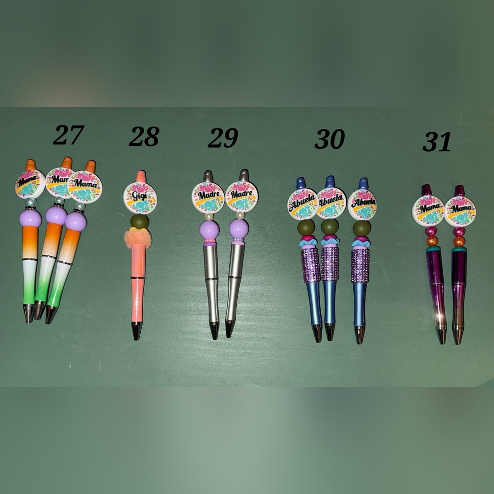 Handmade Colorful "Mom" Novelty Pens - Choose One - Picture 3 of 9